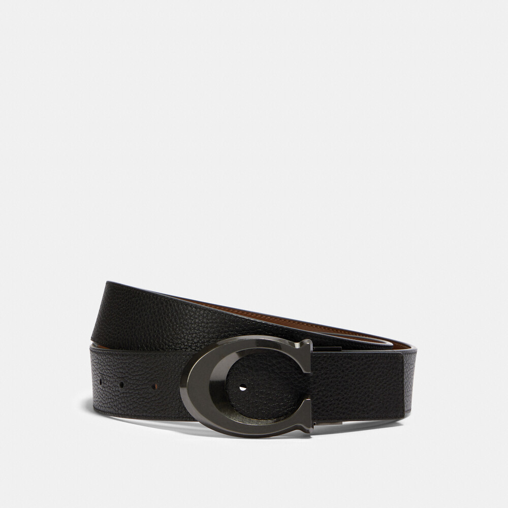 Coach Outlet Men's Signature Buckle Cut-To-Size Reversible Belt, 38 Mm